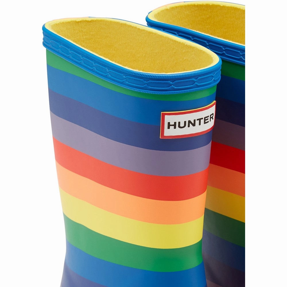 Hunter Original First Classic Rainbow Print Wellington Boots Girls Sneakers Girls Running Shoes