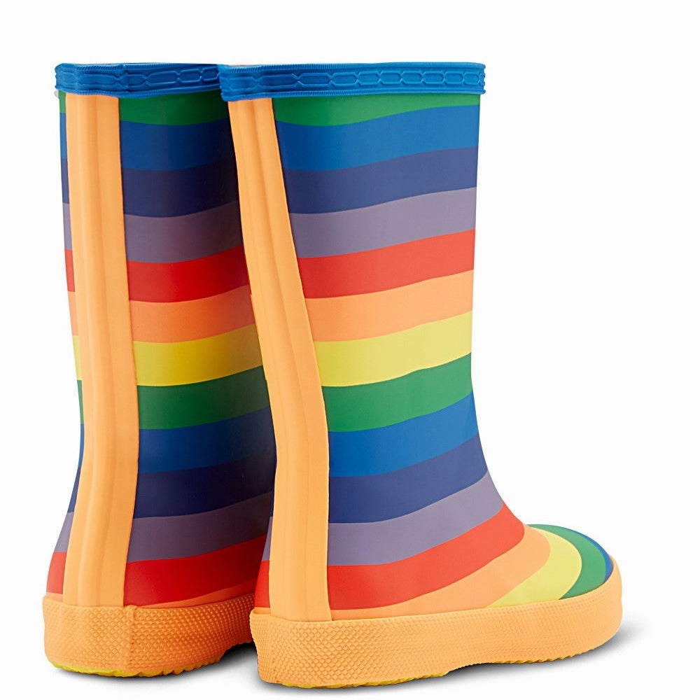 Hunter Original First Classic Rainbow Print Wellington Boots Girls Sneakers Girls Running Shoes