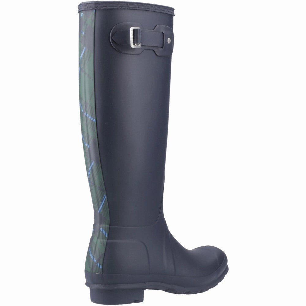 Hunter Original Tall Tartan Back Strap Wellington Women's Sneakers Casual Walking Shoes