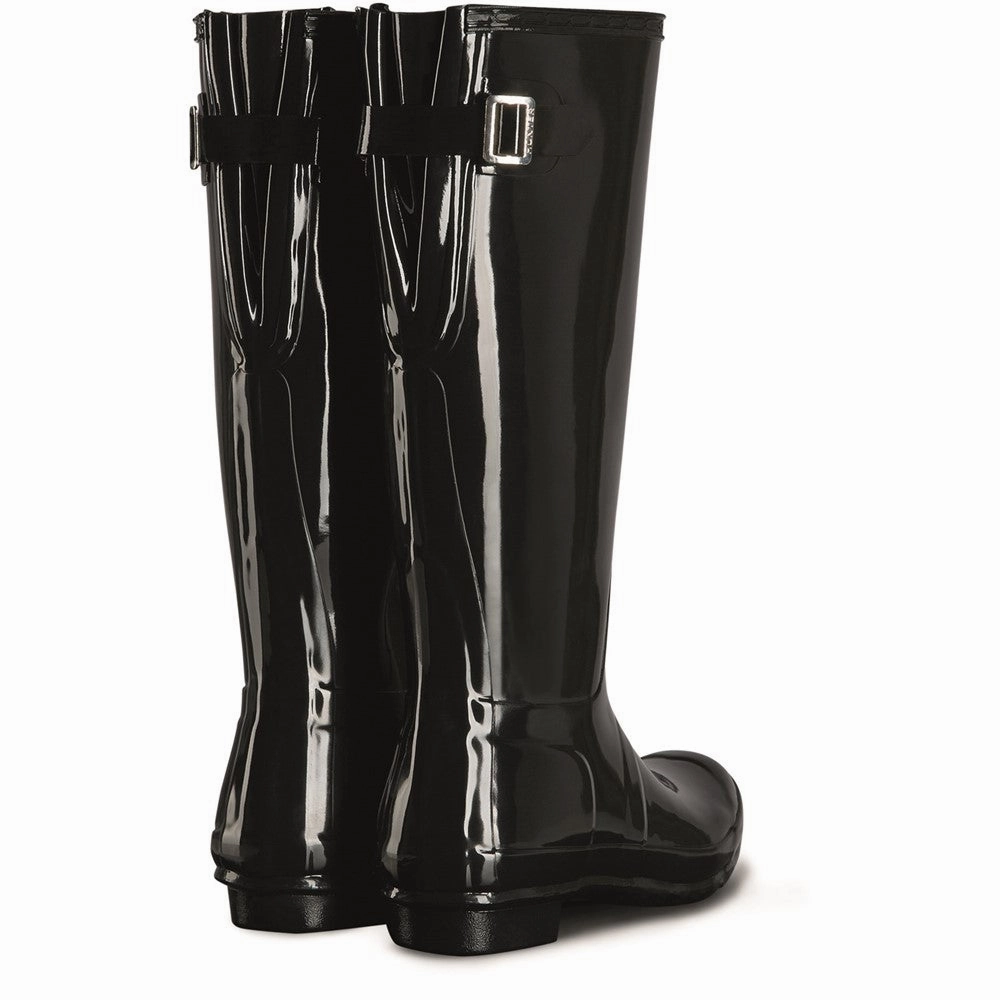 Hunter Tall Back Adjustable Gloss Wellington Boots Women's Sneakers Casual Walking Shoes