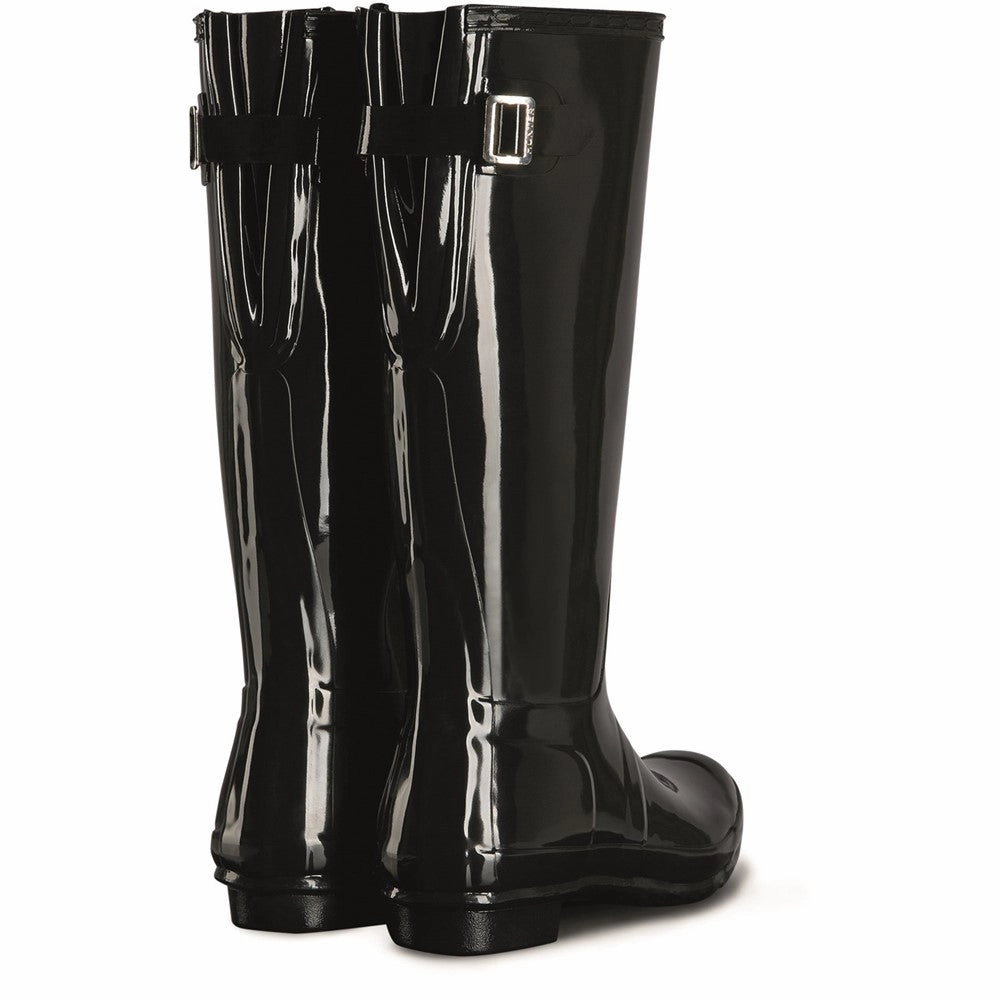 Hunter Tall Back Adjustable Gloss Wellington Boots Women's Sneakers Casual Walking Shoes