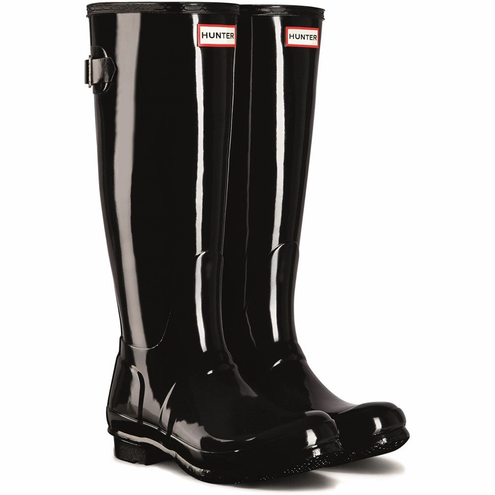 Hunter Tall Back Adjustable Gloss Wellington Boots Lightweight Running Shoes,Slip On Athletic Shoes,Breathable Workout Shoes