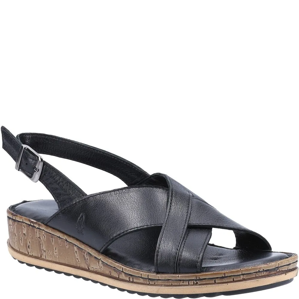 Hush Puppies Elena Cross Over Wedge Sandal Lightweight Running Shoes,Slip On Athletic Shoes,Breathable Workout Shoes