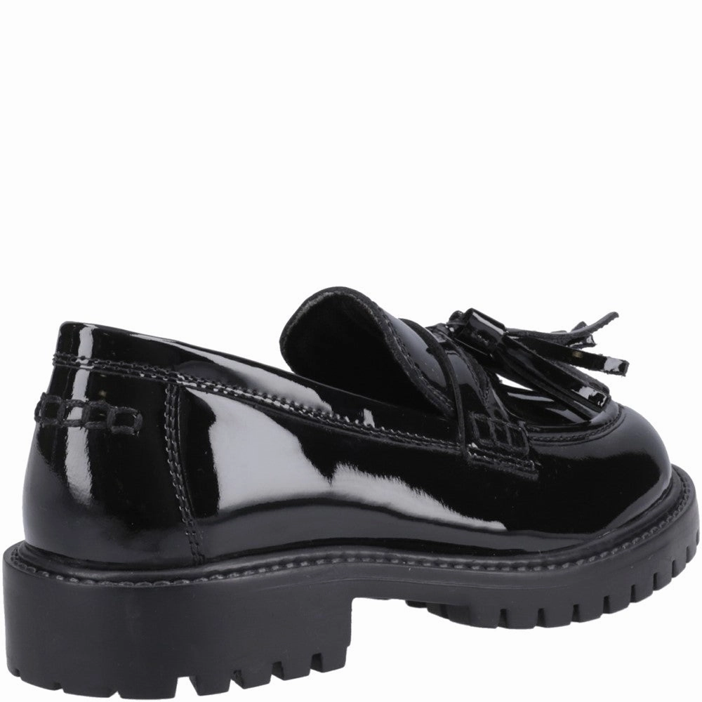 Hush Puppies Abigail Patent XL Senior School Shoes Girls Sneakers Girls Running Shoes