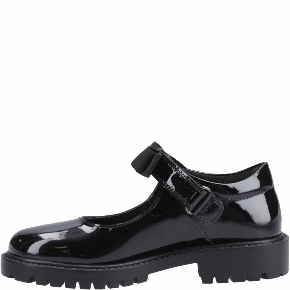 Hush Puppies Astrid Bow Patent Junior School Shoes Girls Sneakers Girls Running Shoes