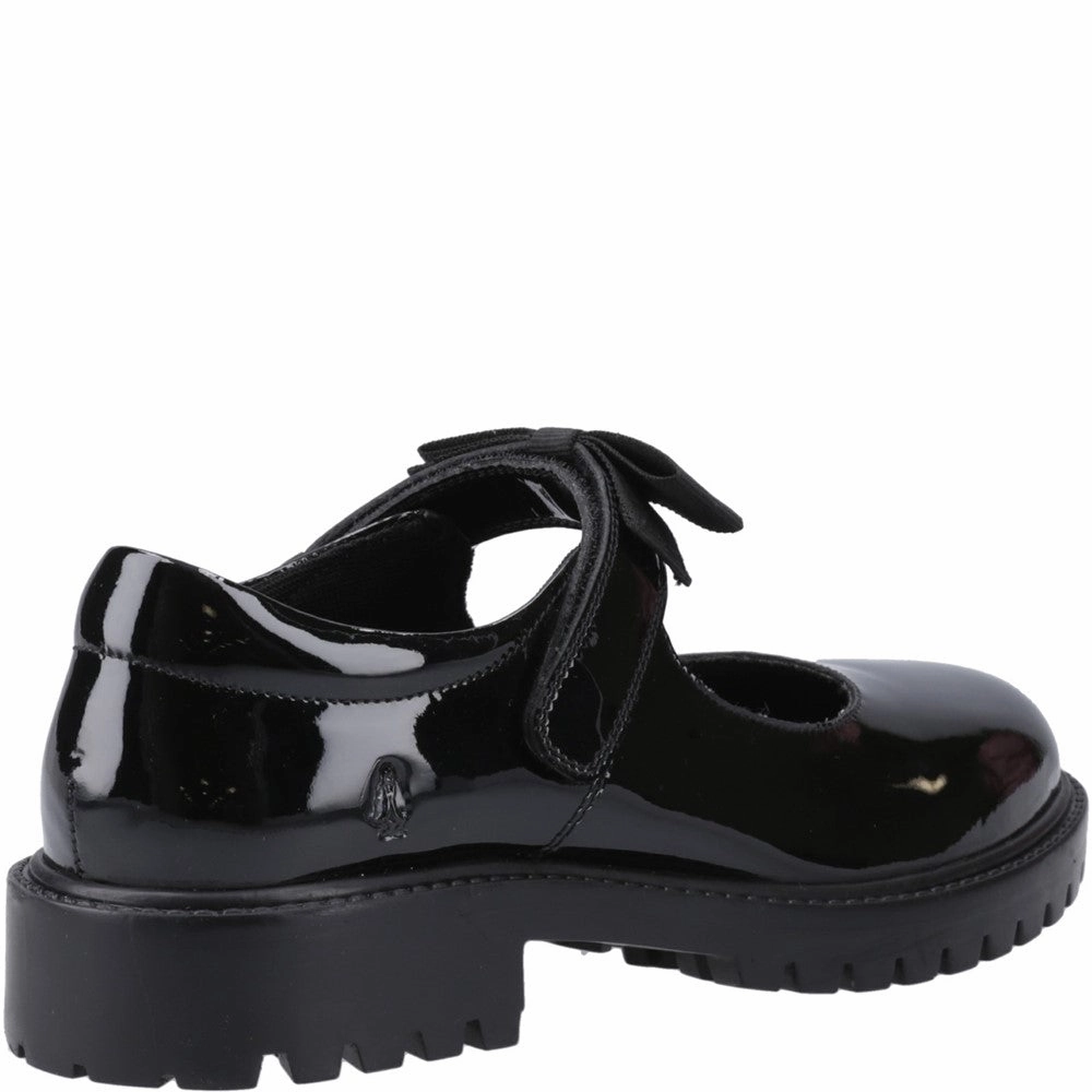 Hush Puppies Astrid Bow Patent Senior School Shoes Girls Sneakers Girls Running Shoes
