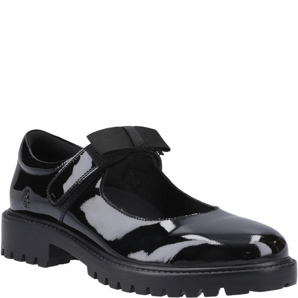 Hush Puppies Astrid Bow Patent Senior School Shoes Kids Tennis Shoes,Toddler Athletic Shoes,Youth Casual Shoes