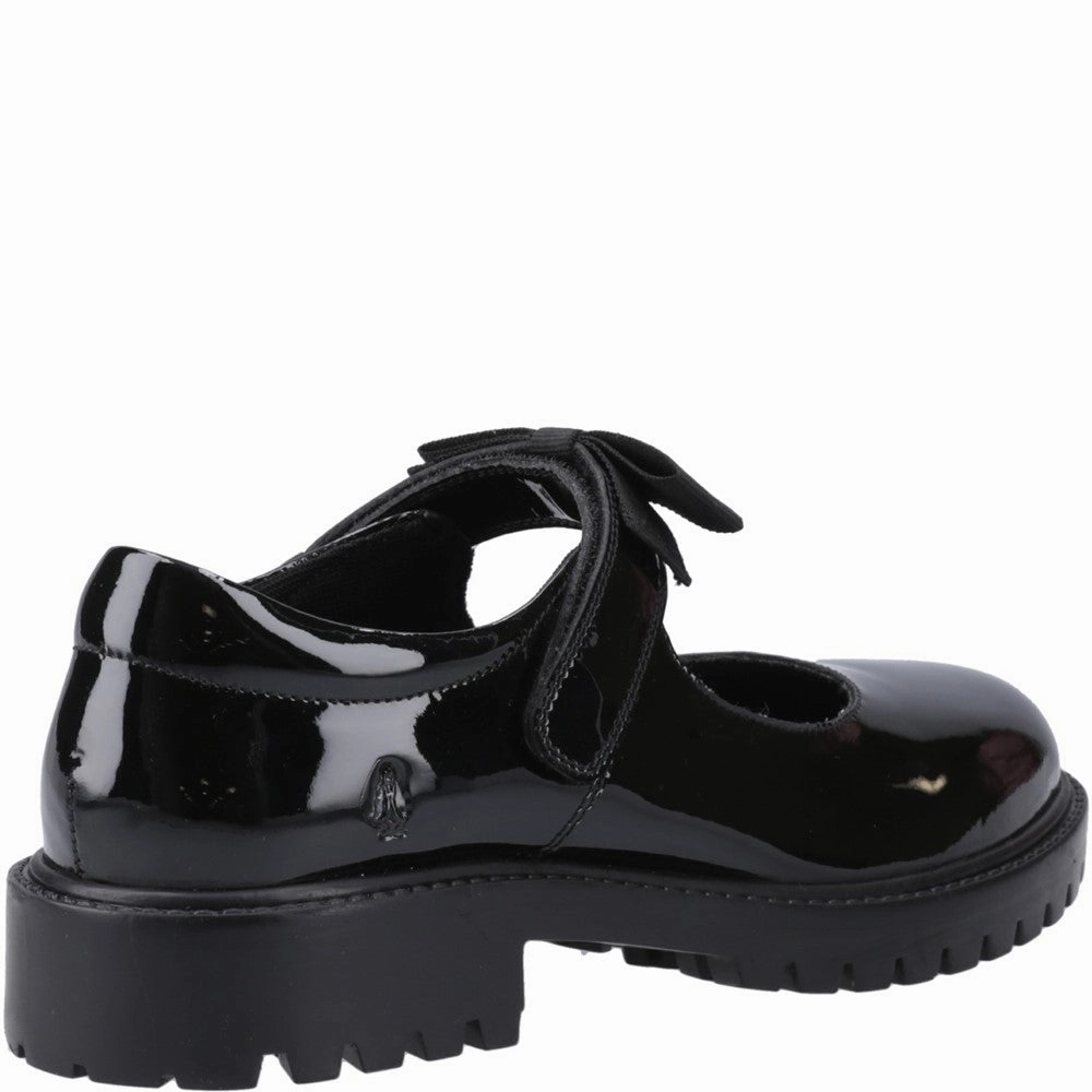 Hush Puppies Astrid Bow Patent Senior School Shoes Girls Sneakers Girls Running Shoes