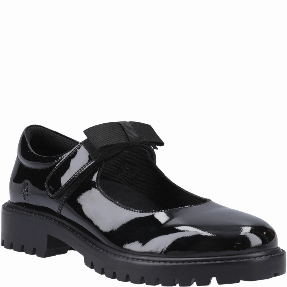 Hush Puppies Astrid Bow Patent Senior School Shoes Kids Tennis Shoes,Toddler Athletic Shoes,Youth Casual Shoes