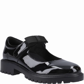 Hush Puppies Astrid Bow Patent XL Senior School Shoes Kids Tennis Shoes,Toddler Athletic Shoes,Youth Casual Shoes