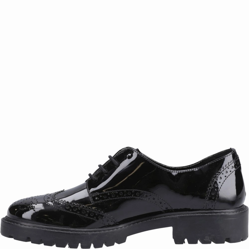 Hush Puppies Athena Patent Junior School Shoes Girls Sneakers Girls Running Shoes