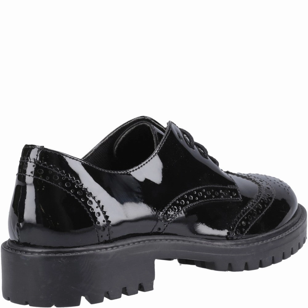 Hush Puppies Athena Patent Senior School Shoes Girls Sneakers Girls Running Shoes