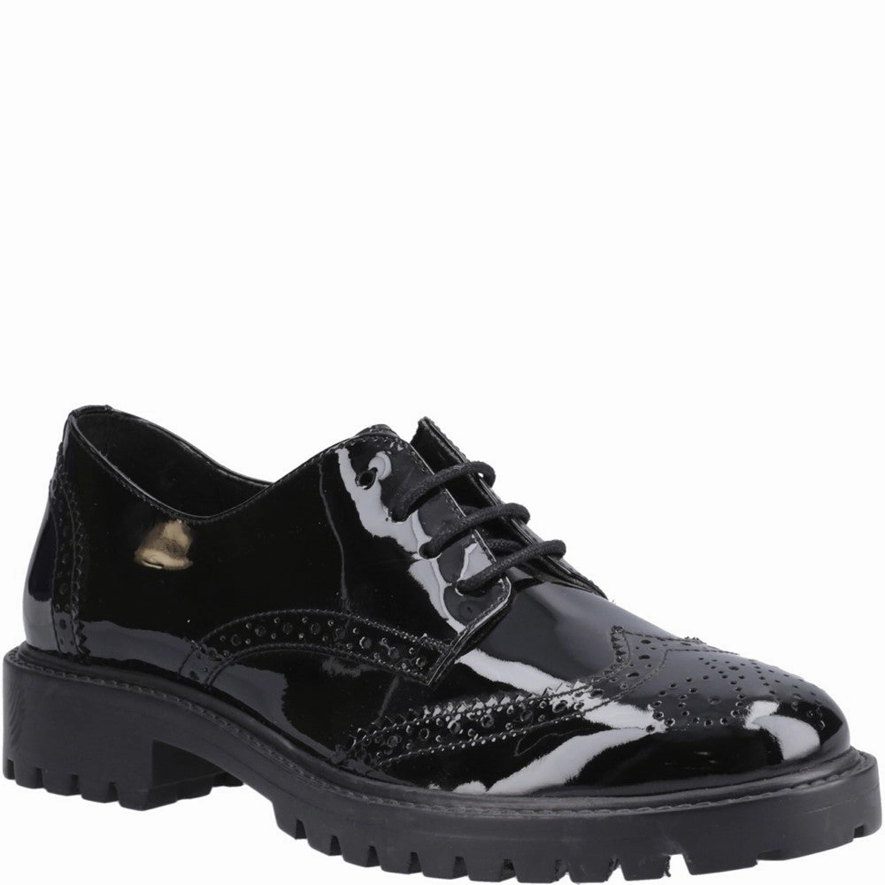 Hush Puppies Athena Patent Senior School Shoes Kids Tennis Shoes,Toddler Athletic Shoes,Youth Casual Shoes