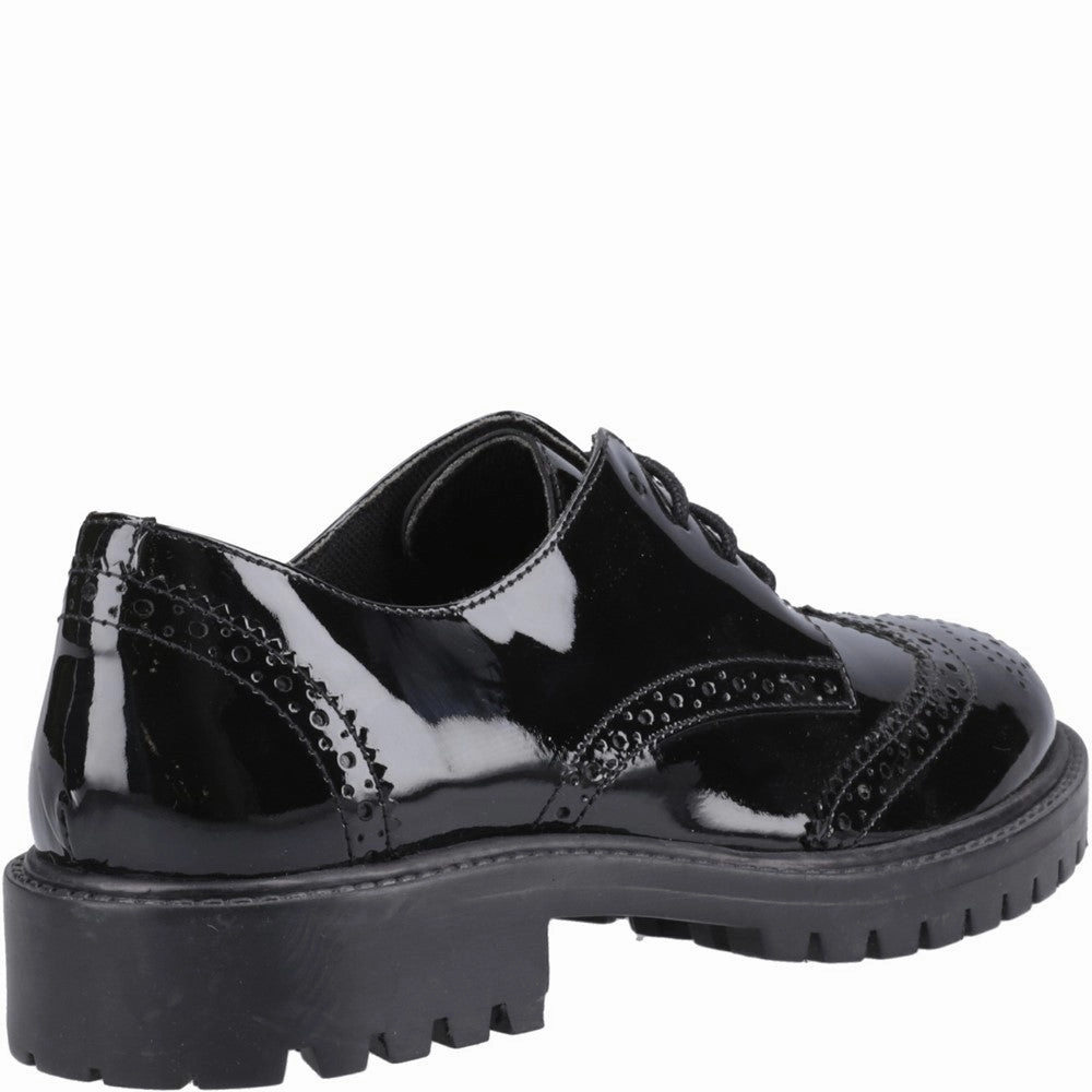 Hush Puppies Athena Patent XL Senior School Shoes Girls Sneakers Girls Running Shoes