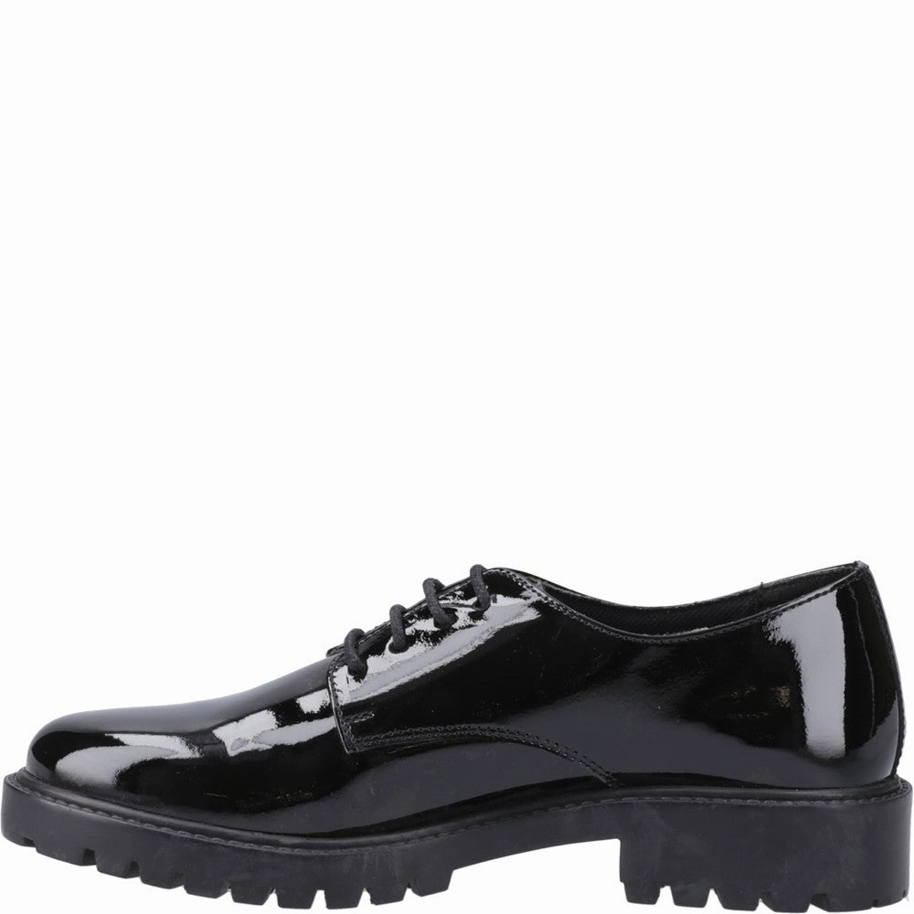 Hush Puppies Aubrey Lace Up Patent Junior School Shoes Girls Sneakers Girls Running Shoes