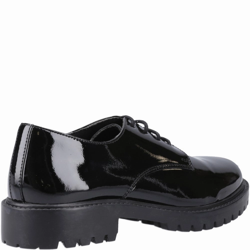 Hush Puppies Aubrey Lace Up Patent Junior School Shoes Girls Sneakers Girls Running Shoes
