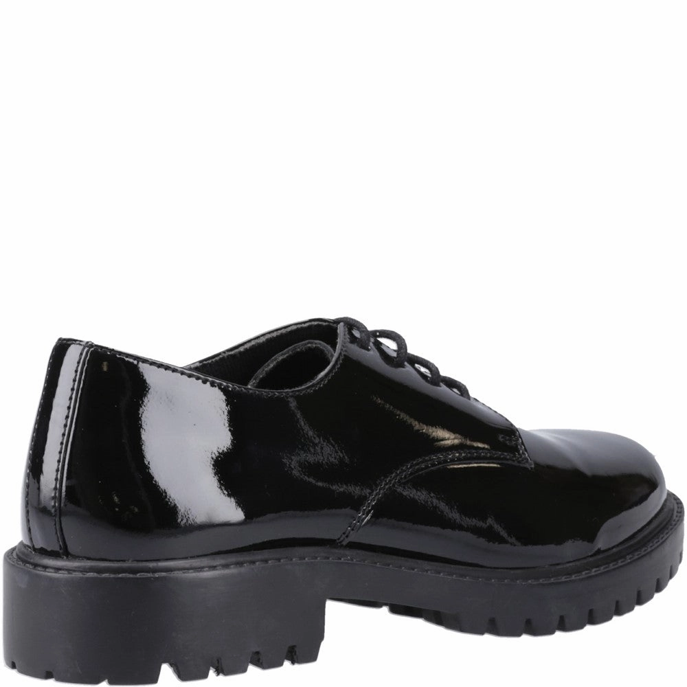 Hush Puppies Aubrey Lace Up Patent Junior School Shoes Girls Sneakers Girls Running Shoes