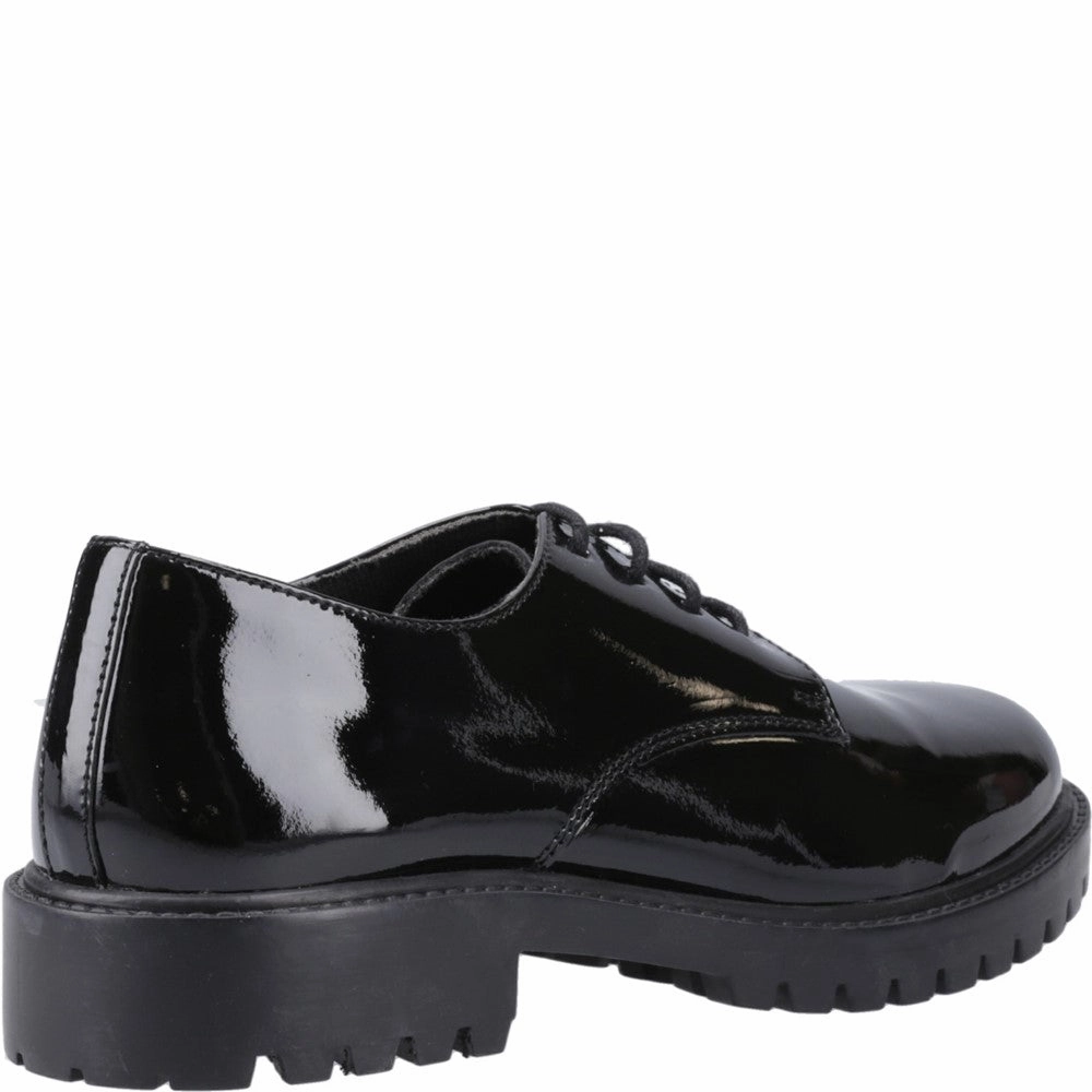 Hush Puppies Aubrey Lace Up Patent XL Senior School Shoes Girls Sneakers Girls Running Shoes