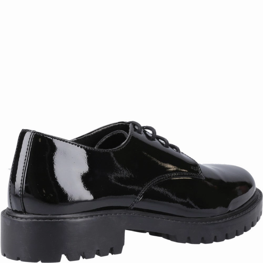 Hush Puppies Aubrey Lace Up Patent XL Senior School Shoes Girls Sneakers Girls Running Shoes