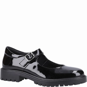 Hush Puppies Aurora Patent Junior School Shoes Kids Tennis Shoes,Toddler Athletic Shoes,Youth Casual Shoes