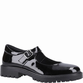 Hush Puppies Aurora XL Patent Senior School Shoes Kids Tennis Shoes,Toddler Athletic Shoes,Youth Casual Shoes