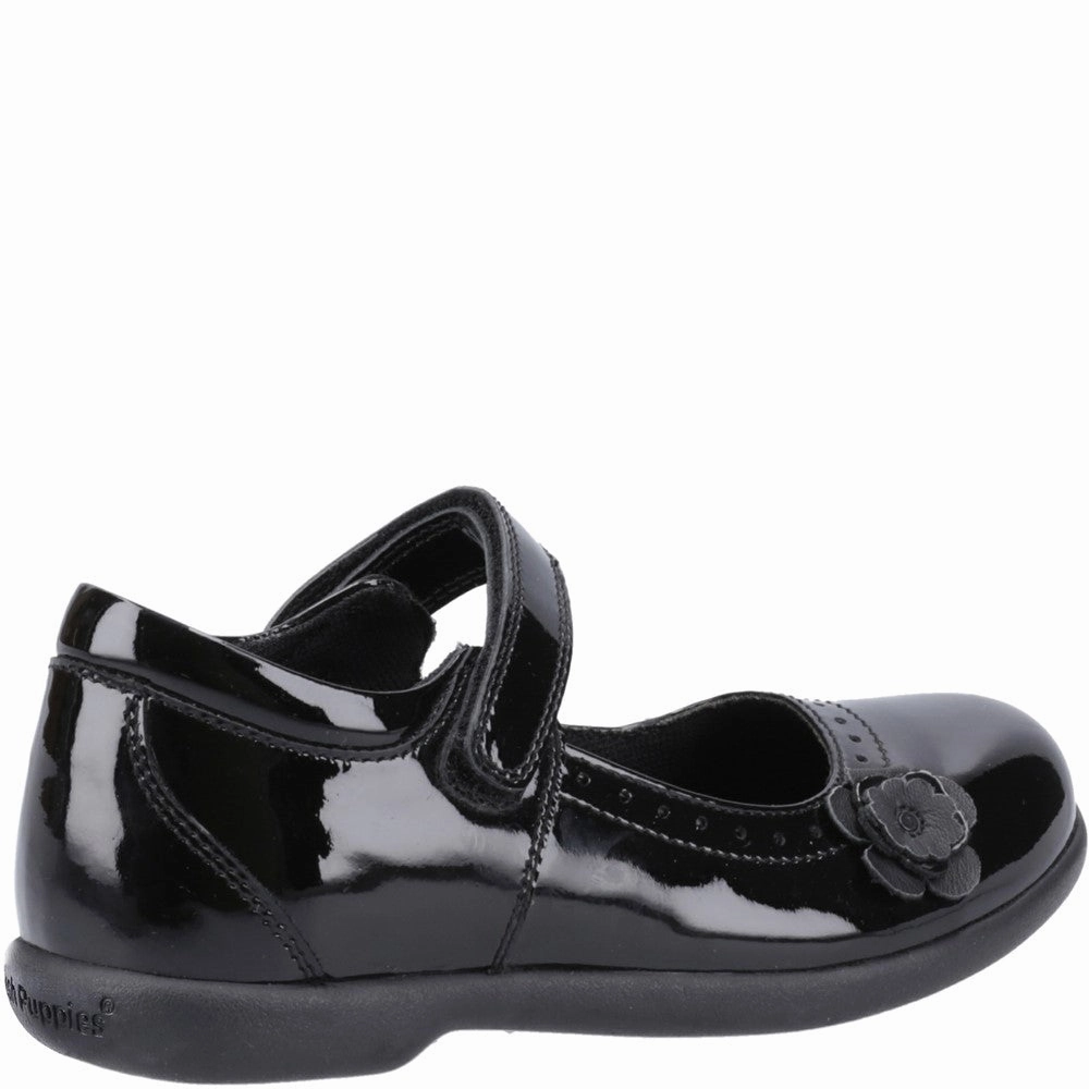 Hush Puppies Bethany Patent Senior School Shoes Girls Sneakers Girls Running Shoes