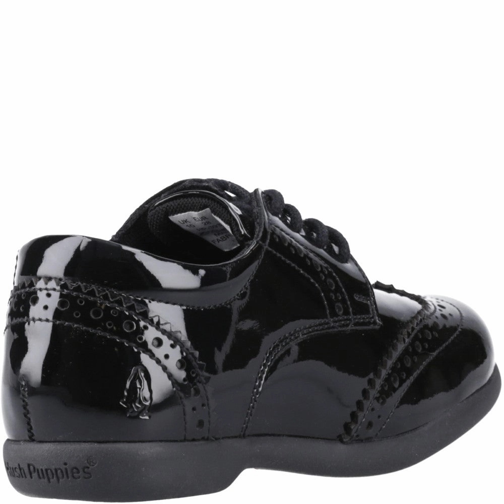 Hush Puppies Bridget Patent Junior School Shoes Girls Sneakers Girls Running Shoes