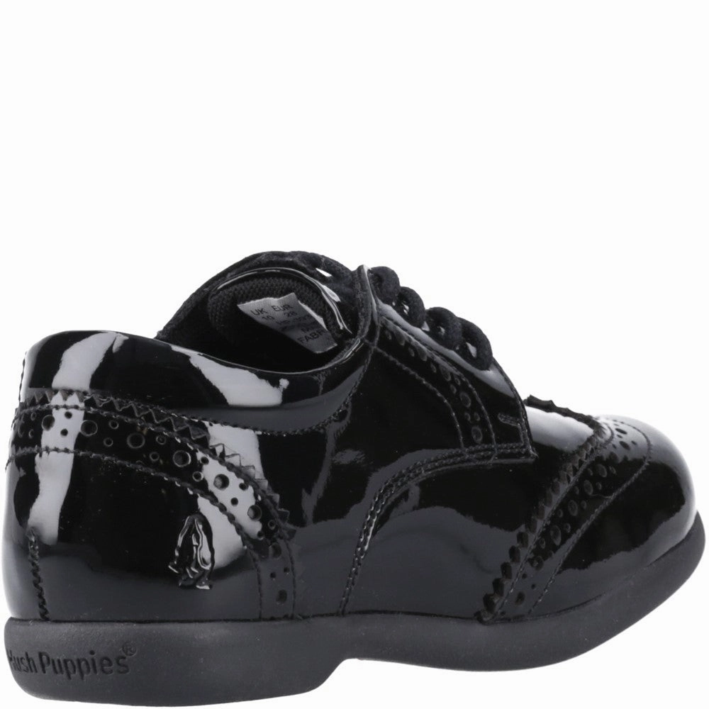 Hush Puppies Bridget Patent Junior School Shoes Girls Sneakers Girls Running Shoes