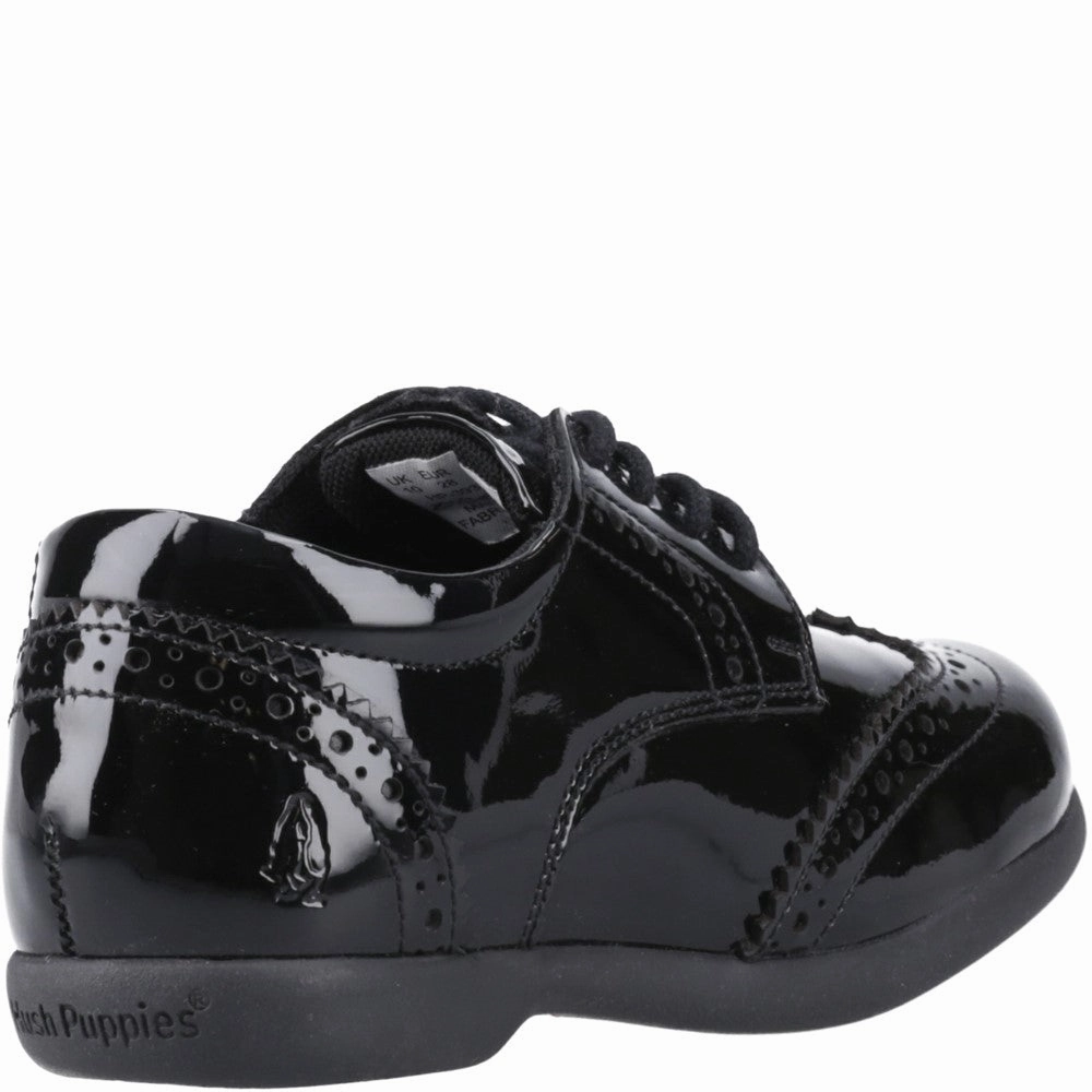 Hush Puppies Bridget Patent Junior School Shoes Girls Sneakers Girls Running Shoes