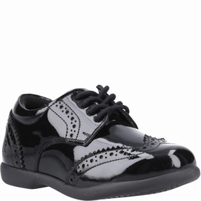 Hush Puppies Bridget Patent Junior School Shoes Kids Tennis Shoes,Toddler Athletic Shoes,Youth Casual Shoes