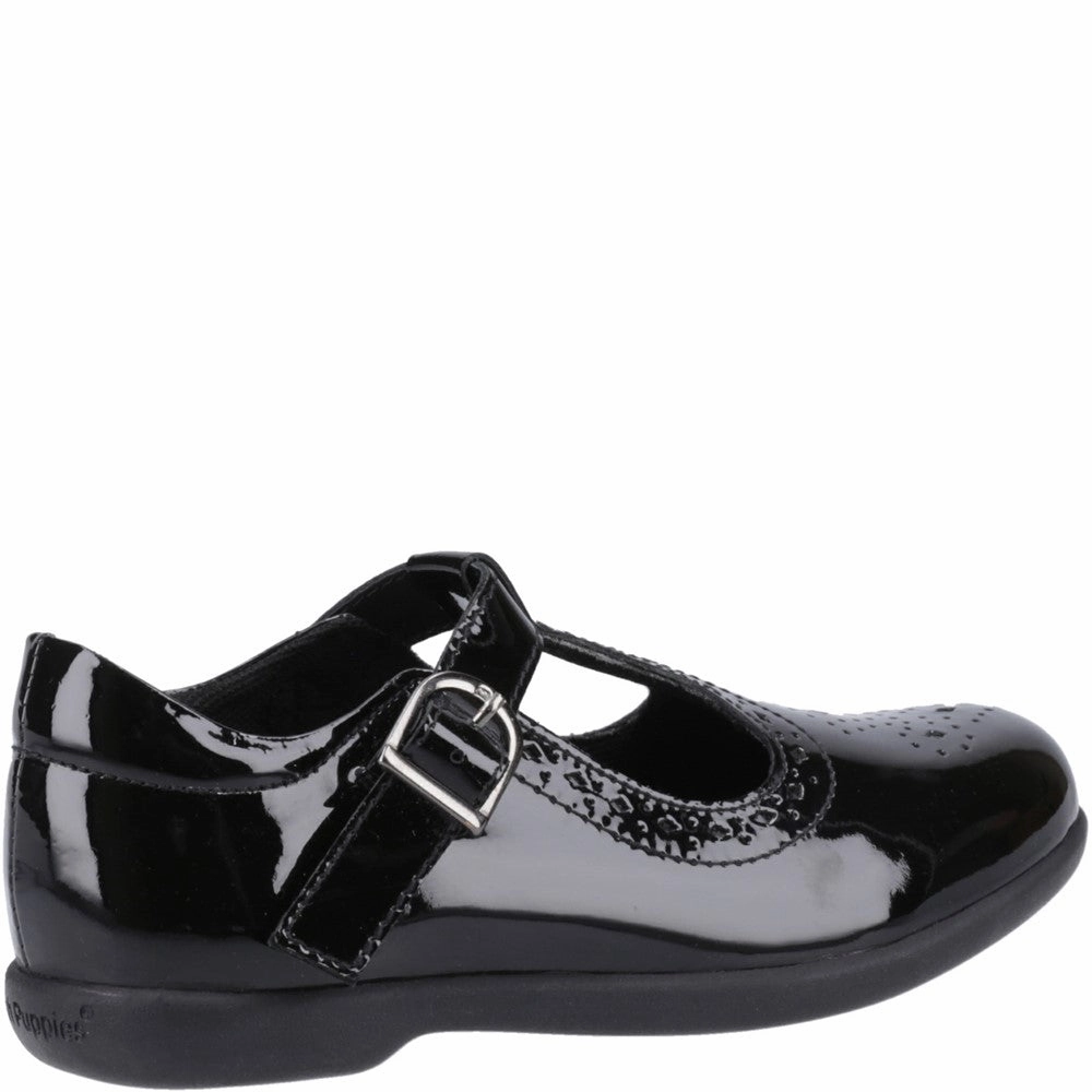 Hush Puppies Britney Patent Junior School Shoes Girls Sneakers Girls Running Shoes