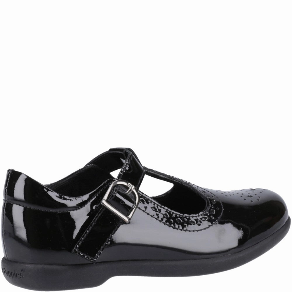 Hush Puppies Britney Patent Junior School Shoes Girls Sneakers Girls Running Shoes