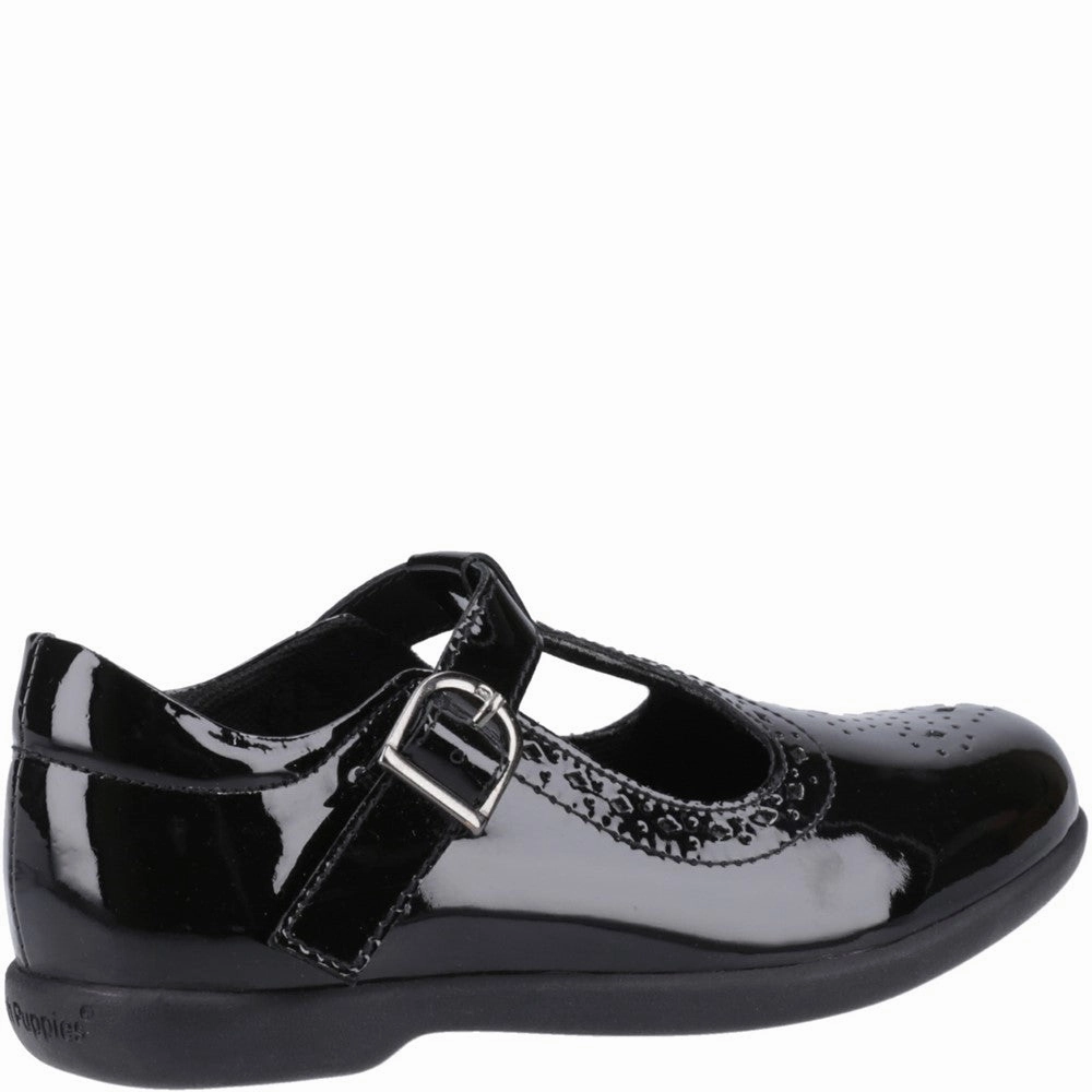 Hush Puppies Britney Patent Junior School Shoes Girls Sneakers Girls Running Shoes