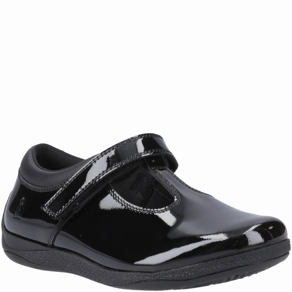 Hush Puppies Caitlin T-Bar Patent Junior School Shoes Kids Tennis Shoes,Toddler Athletic Shoes,Youth Casual Shoes