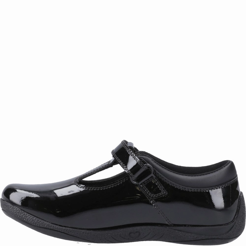Hush Puppies Caitlin T-Bar Patent Senior School Shoes Girls Sneakers Girls Running Shoes