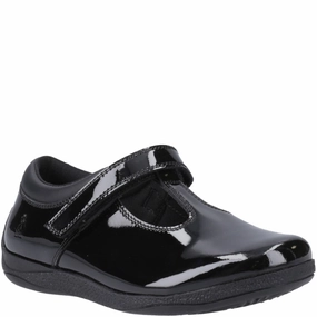 Hush Puppies Caitlin T-Bar Patent Senior School Shoes Kids Tennis Shoes,Toddler Athletic Shoes,Youth Casual Shoes