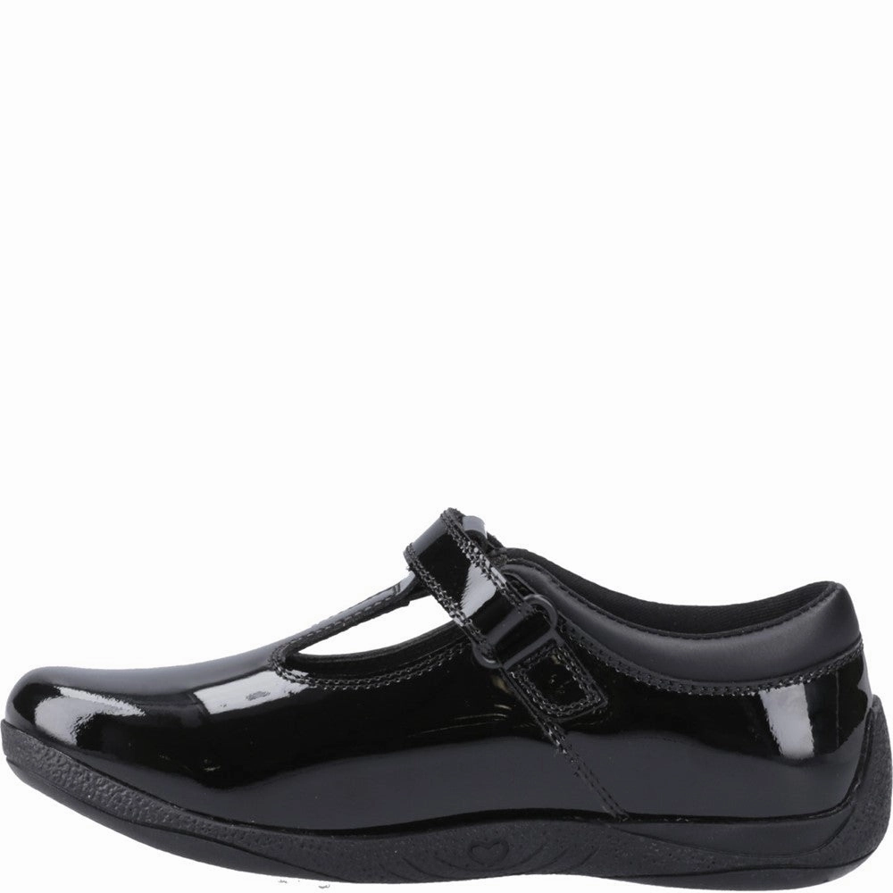 Hush Puppies Caitlin T-Bar Patent Senior School Shoes Girls Sneakers Girls Running Shoes