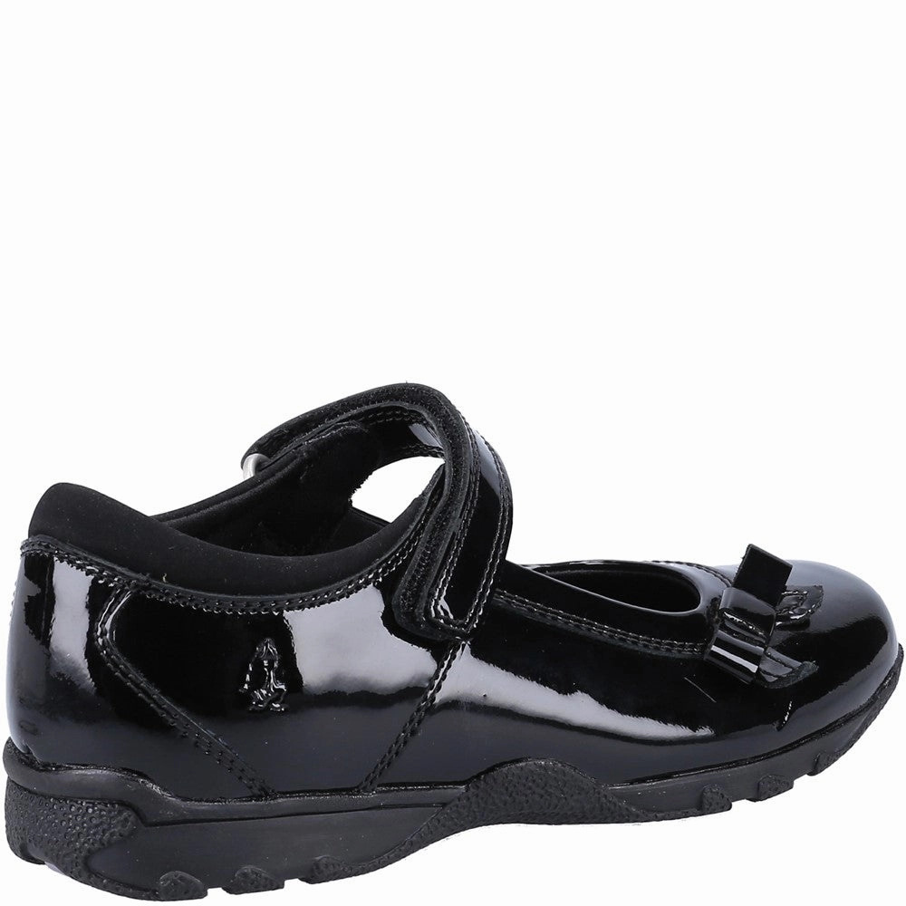 Hush Puppies Carrie Junior Patent School Shoes Girls Sneakers Girls Running Shoes
