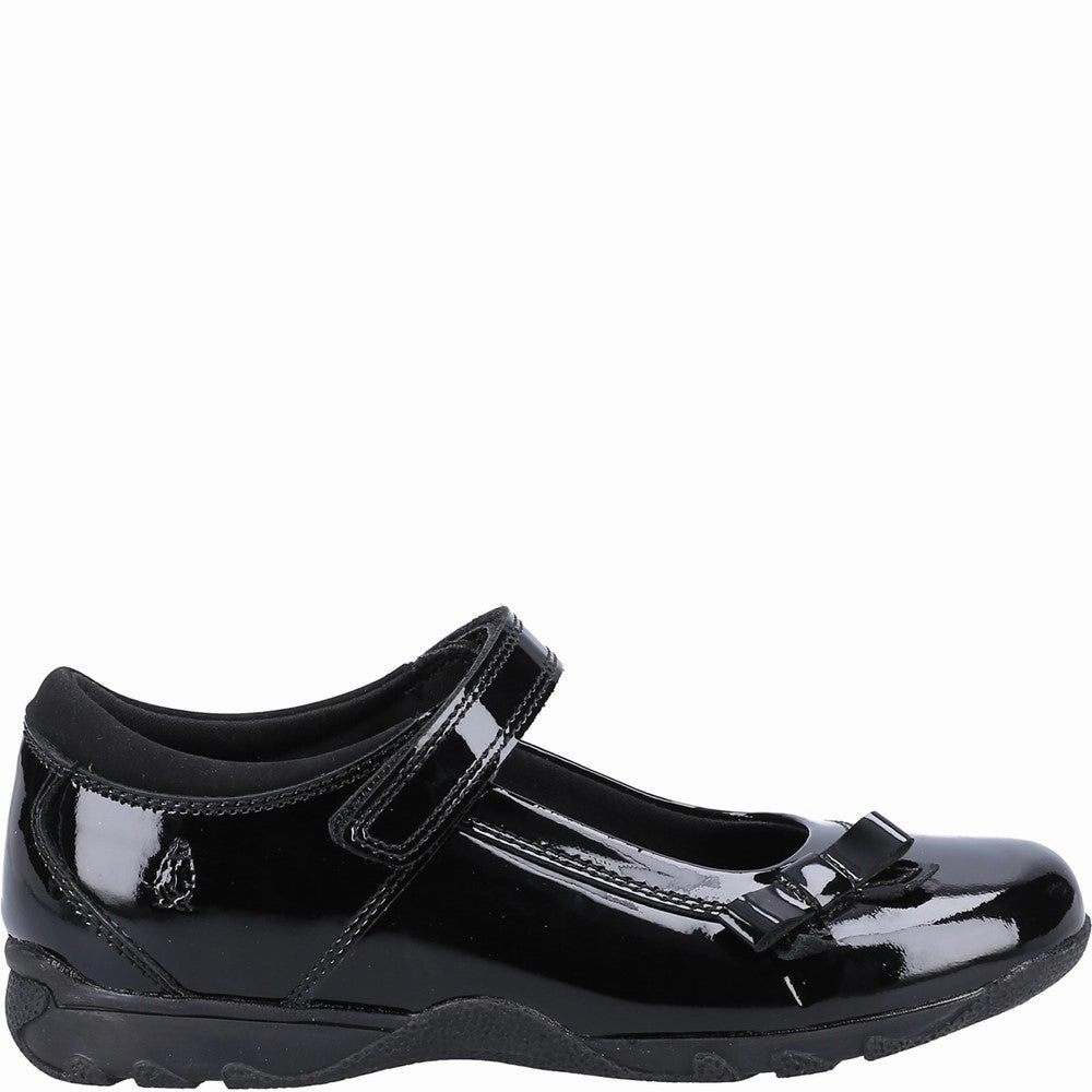 Hush Puppies Carrie Junior Patent School Shoes Girls Sneakers Girls Running Shoes