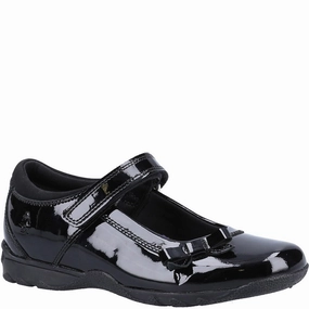 Hush Puppies Carrie Junior Patent School Shoes Kids Tennis Shoes,Toddler Athletic Shoes,Youth Casual Shoes