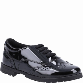 Hush Puppies Eadie Junior Patent School Shoes Kids Tennis Shoes,Toddler Athletic Shoes,Youth Casual Shoes