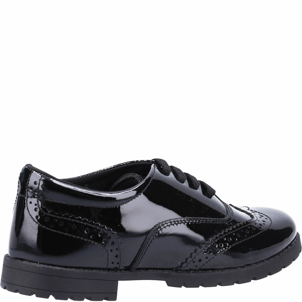Hush Puppies Eadie Junior Patent School Shoes Girls Sneakers Girls Running Shoes