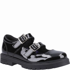 Hush Puppies Ella Patent Junior School Shoes Kids Tennis Shoes,Toddler Athletic Shoes,Youth Casual Shoes