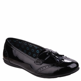 Hush Puppies Esme Junior Patent School Shoes Kids Tennis Shoes,Toddler Athletic Shoes,Youth Casual Shoes