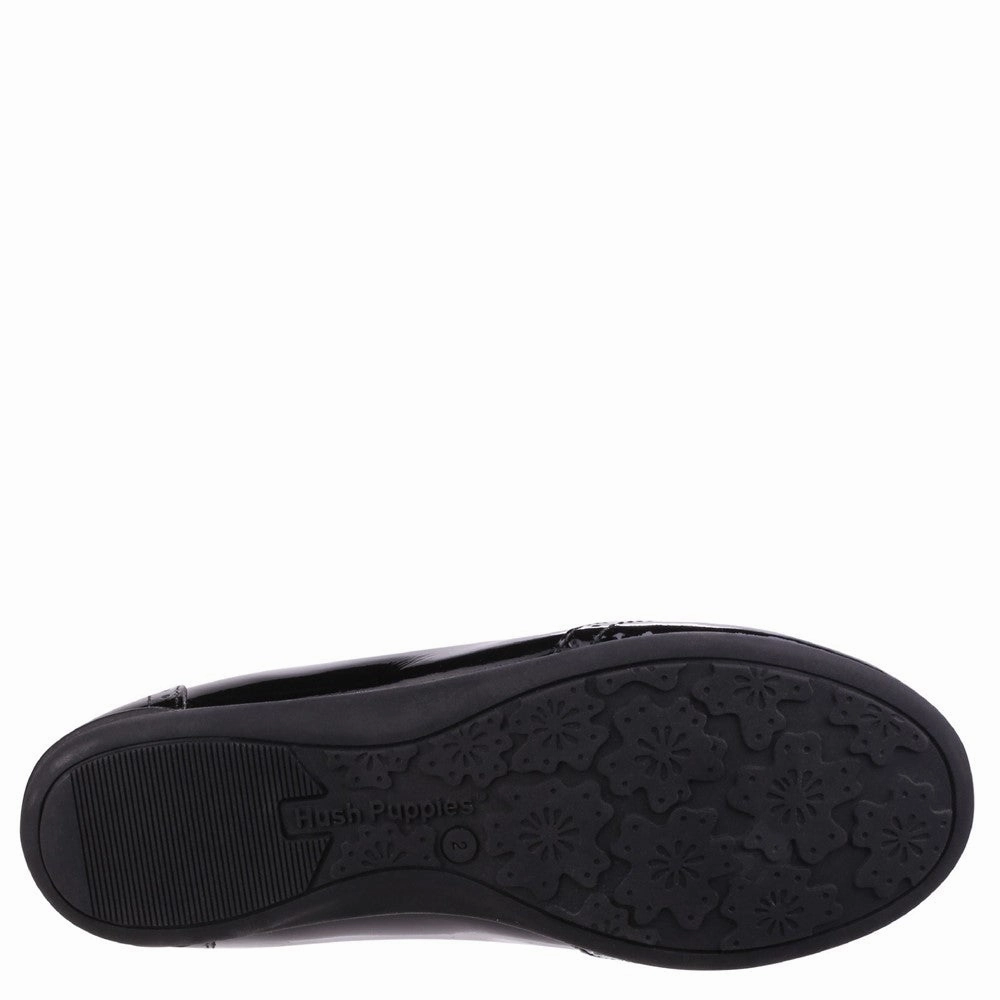 Hush Puppies Esme Junior Patent School Shoes Girls Sneakers Girls Running Shoes