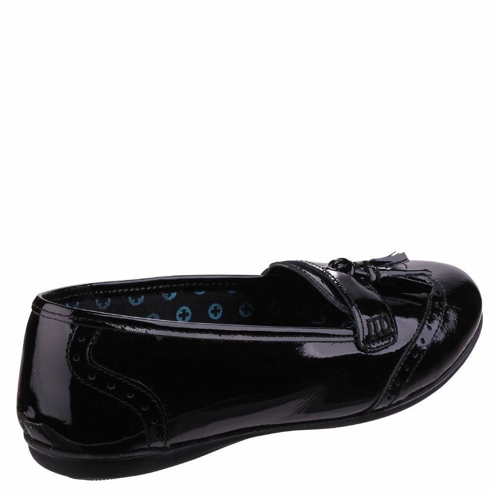 Hush Puppies Esme Junior Patent School Shoes Girls Sneakers Girls Running Shoes