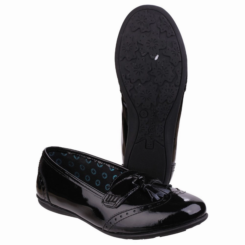 Hush Puppies Esme Junior Patent School Shoes Girls Sneakers Girls Running Shoes