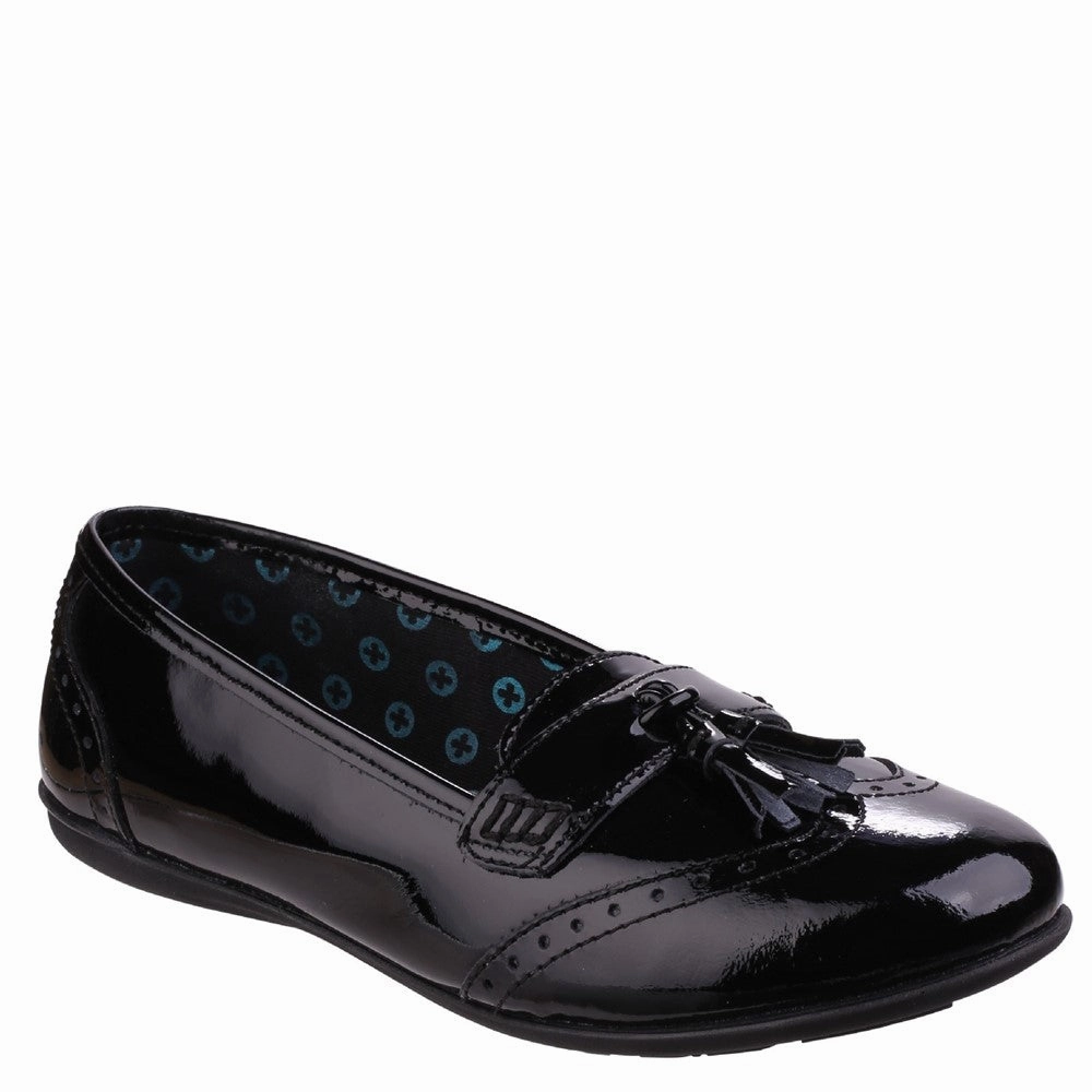 Hush Puppies Esme Junior Patent School Shoes Kids Tennis Shoes,Toddler Athletic Shoes,Youth Casual Shoes