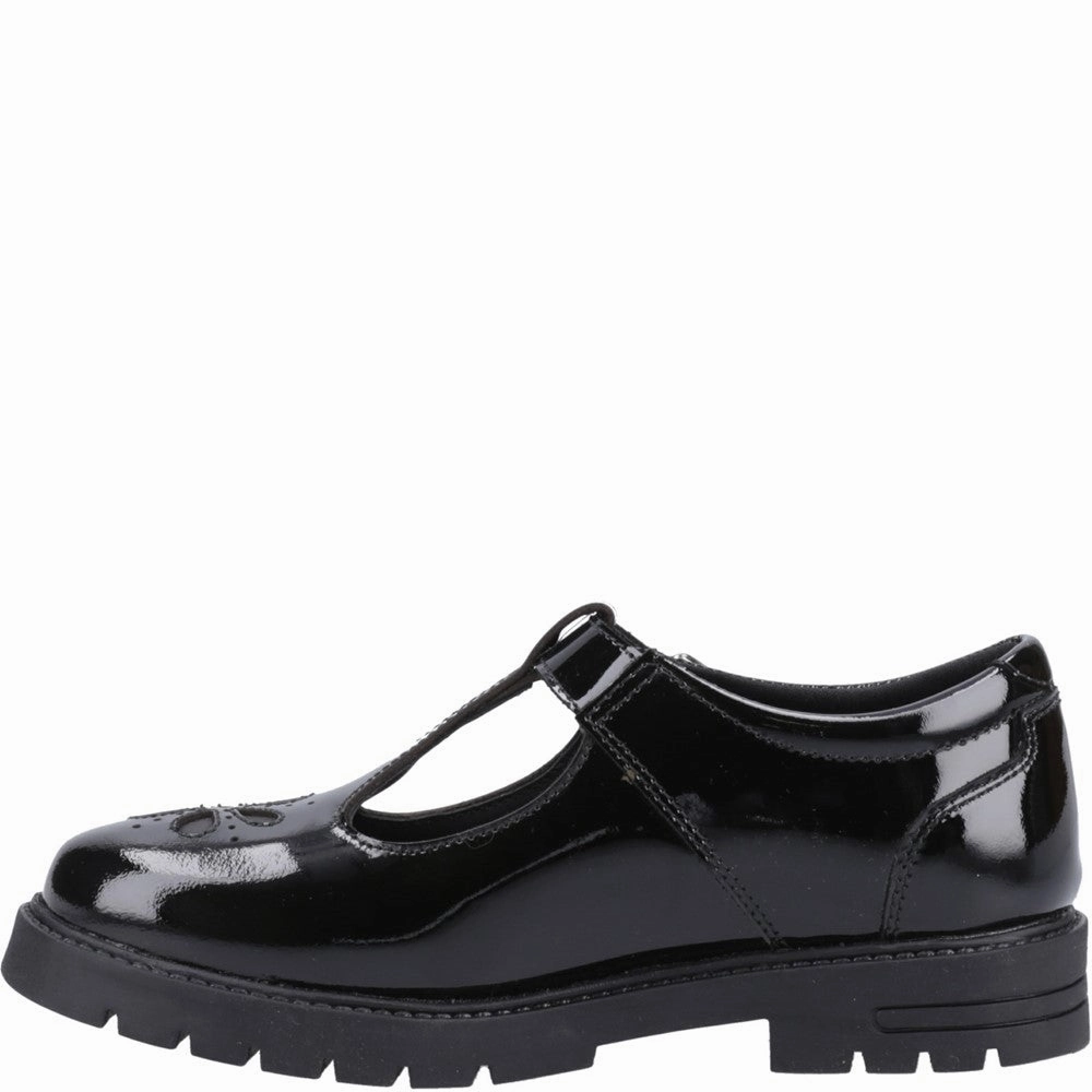 Hush Puppies Fiona Patent Senior School Shoes Girls Sneakers Girls Running Shoes