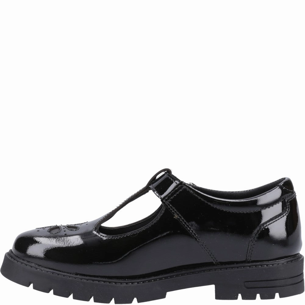 Hush Puppies Fiona Patent Senior School Shoes Girls Sneakers Girls Running Shoes
